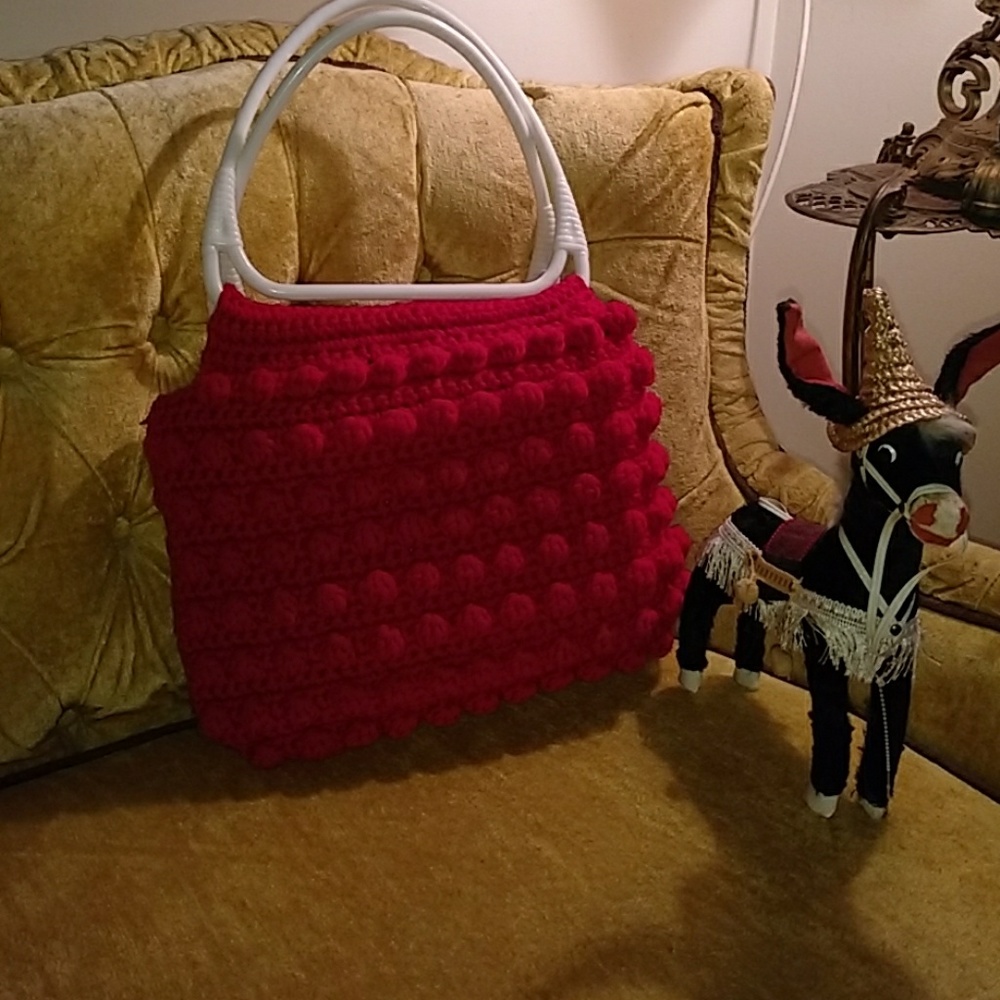 Popcorn Knit Stitch Purse